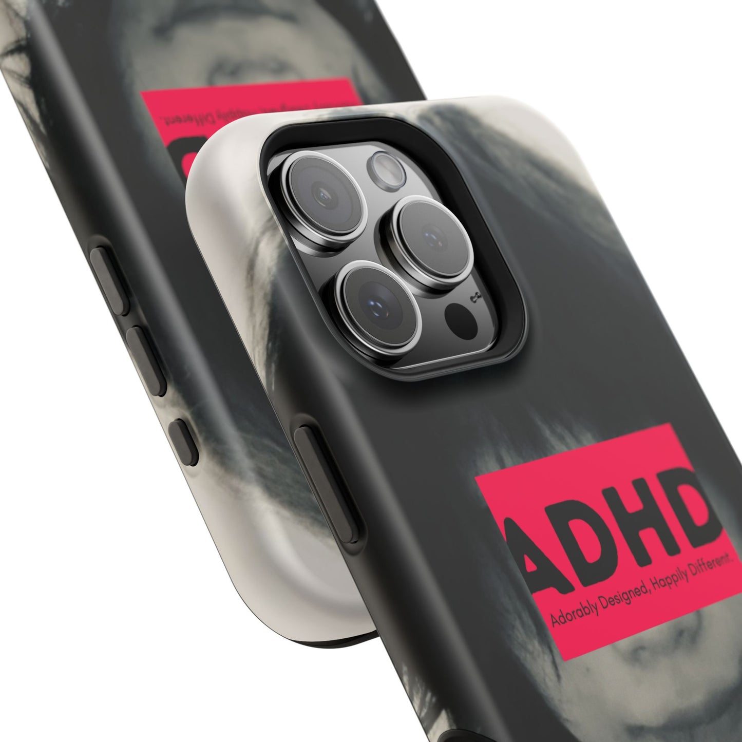 Impact resistant phone case strong enough for ADHD (Over-Focus Pink)