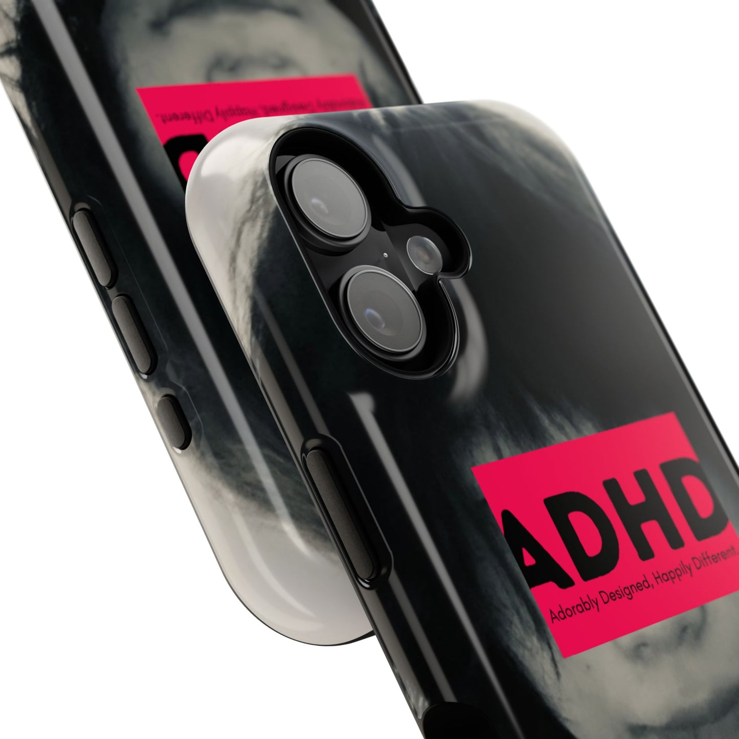 Impact resistant phone case strong enough for ADHD (Over-Focus Pink)