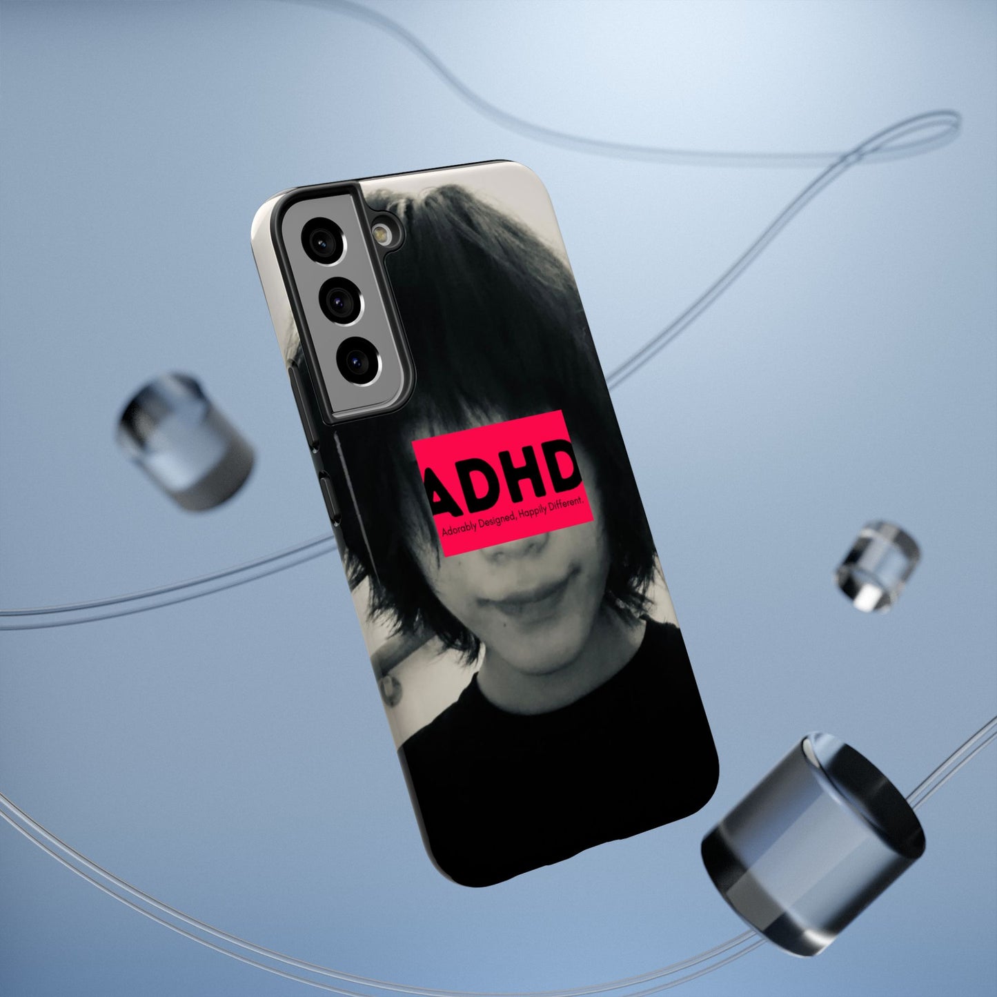 Impact resistant phone case strong enough for ADHD (Over-Focus Pink)