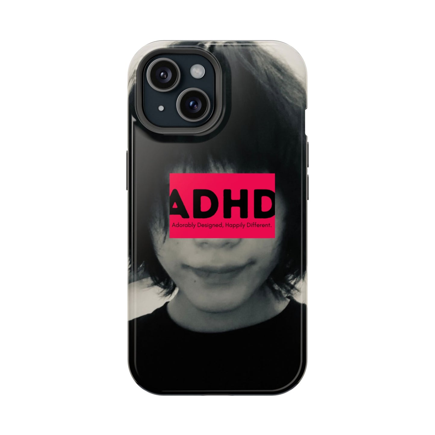 Impact resistant phone case strong enough for ADHD (Over-Focus Pink)