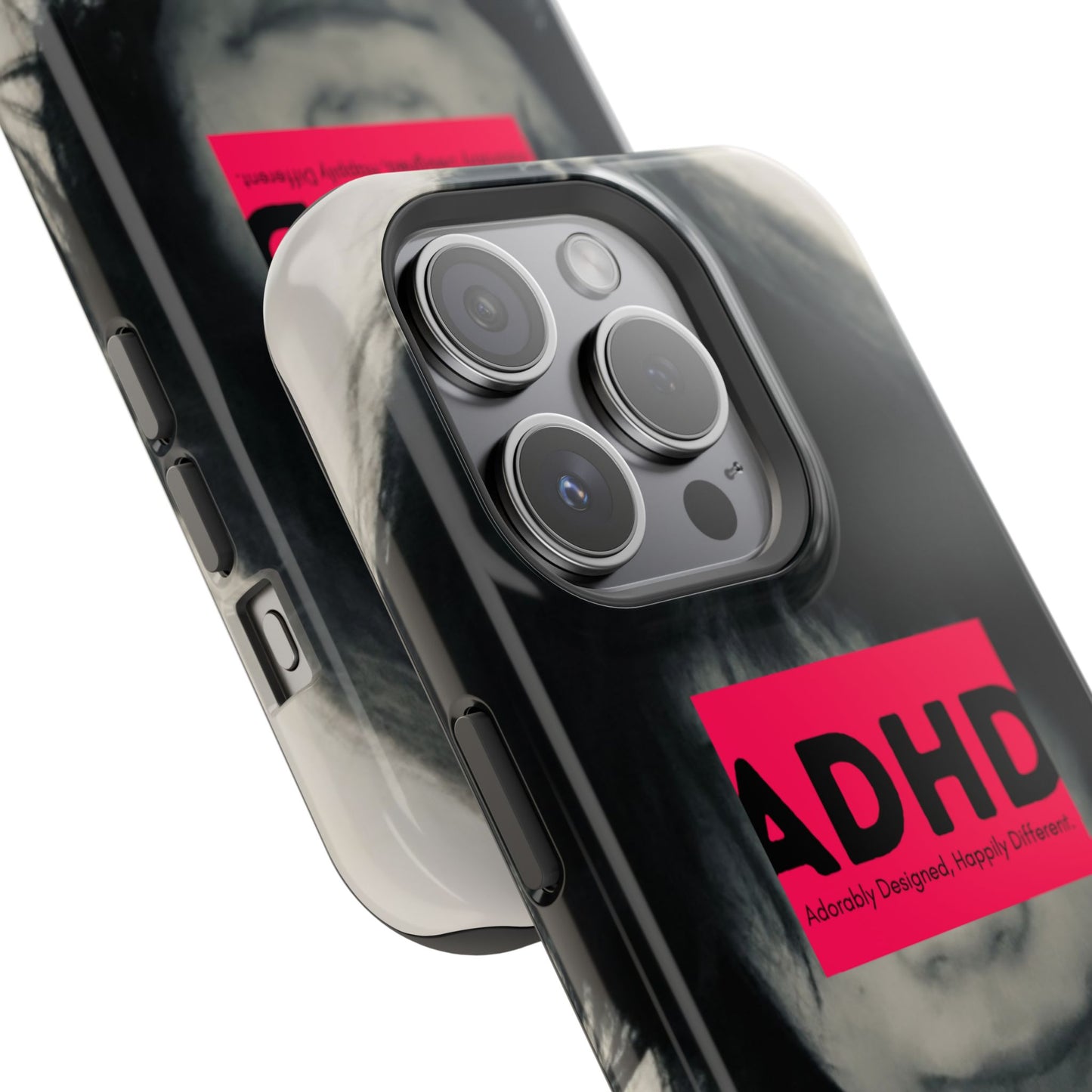 Impact resistant phone case strong enough for ADHD (Over-Focus Pink)