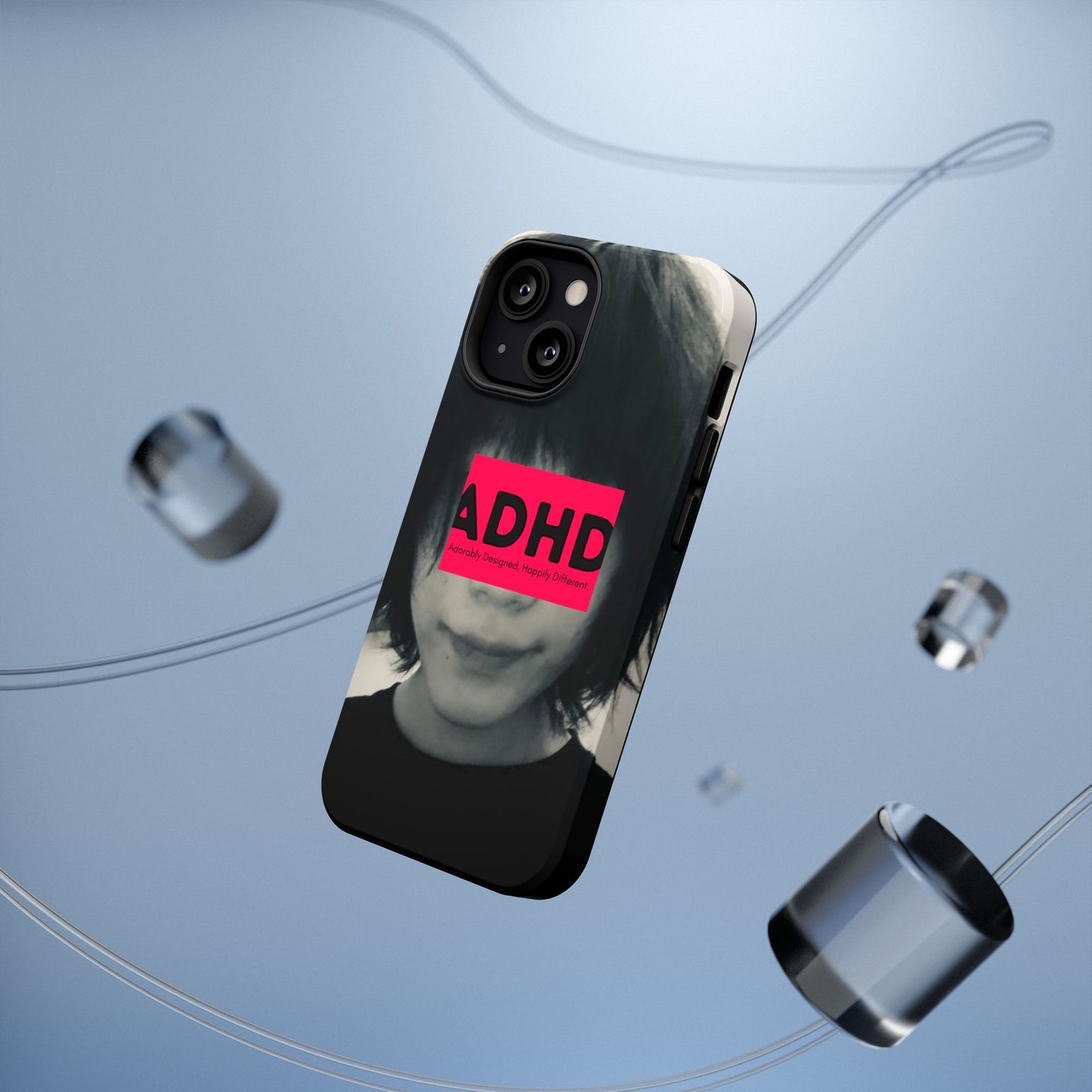 Impact resistant phone case strong enough for ADHD (Over-Focus Pink)